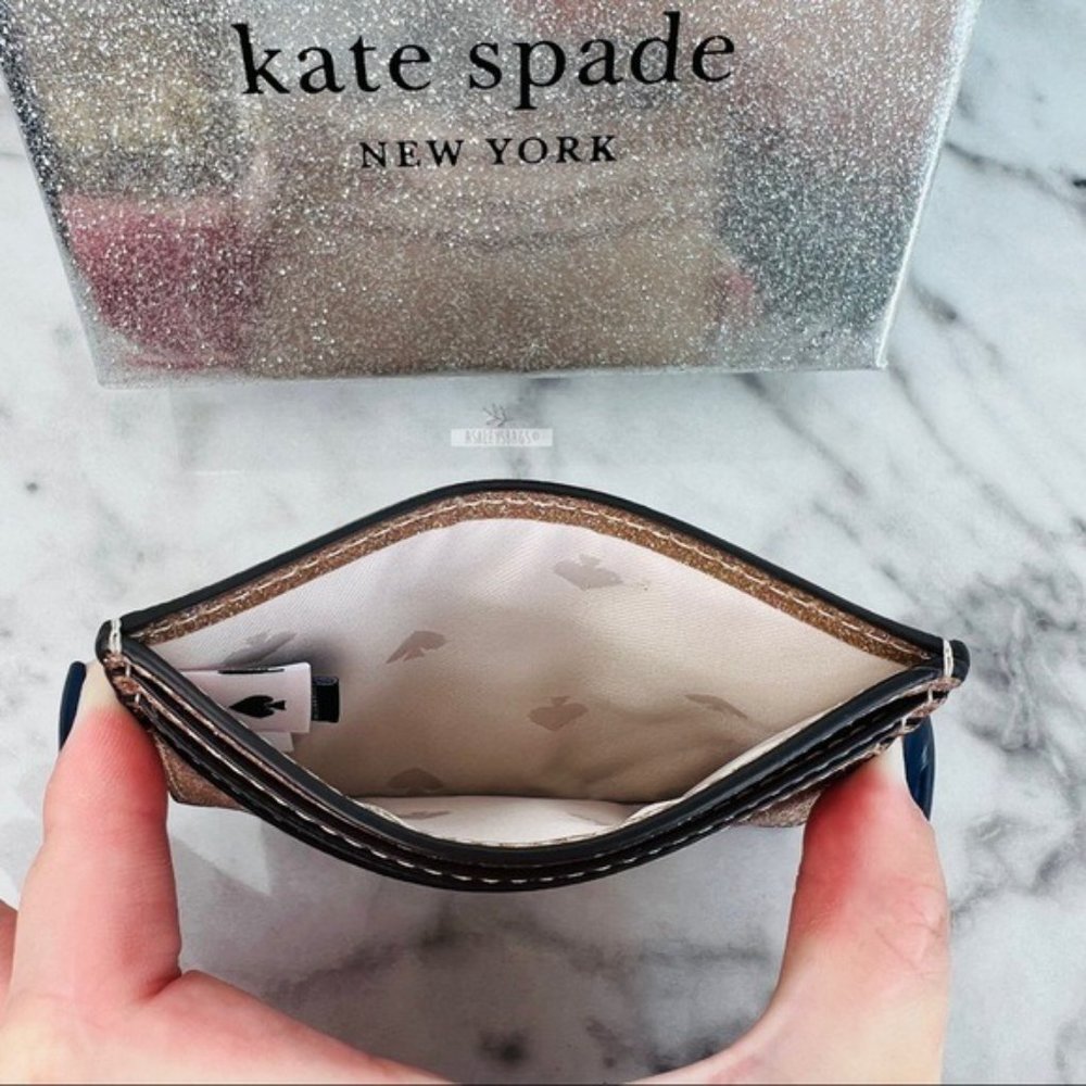 ❗️Sold Out❗️Kate Spade Shimmy Glitter Satchel & Card Holder Wallet - Picture 13 of 15